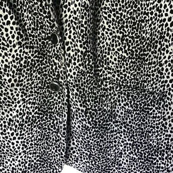 Avenue 14 16 Black Animal Print Blazer Stretch - Picture 2 of 10